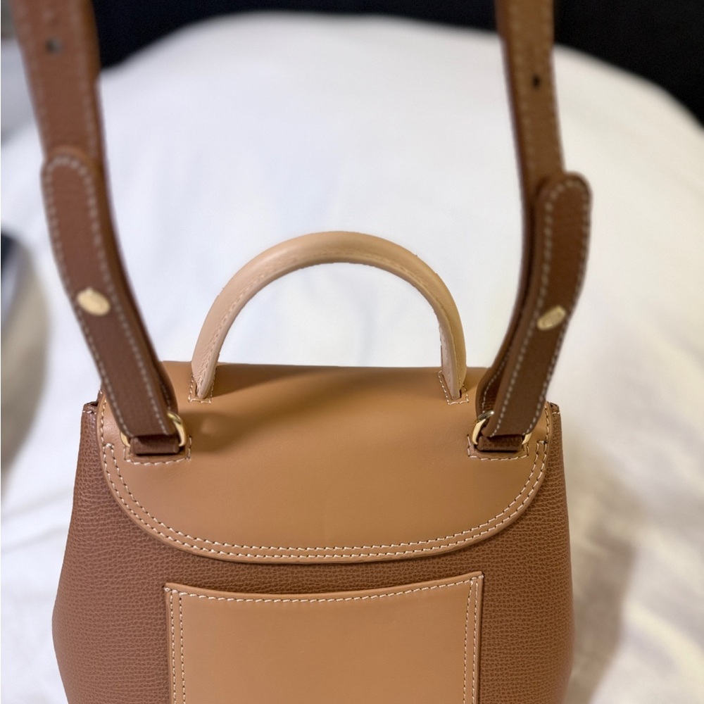 POLENE Numero Un Trio Camel Leather Women's Bag - Picture 3 of 4